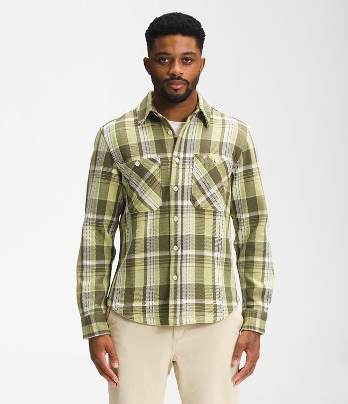 Camisa The North Face Hombre Valley Twill Flannel Verde - Peru 89671AWLC